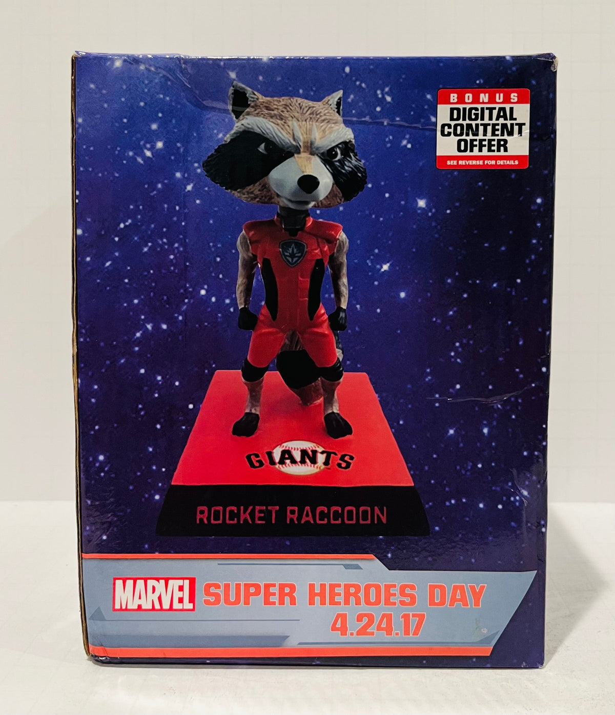 Rocket Raccoon 2017 Giants Bobblehead SGA