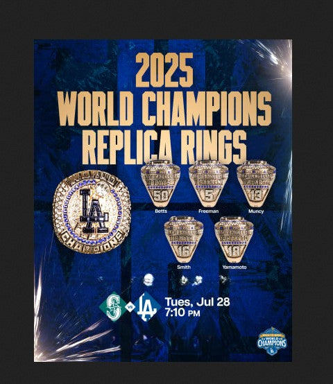 2026 Dodgers 2025 World Series Ring Set of 5 SGA